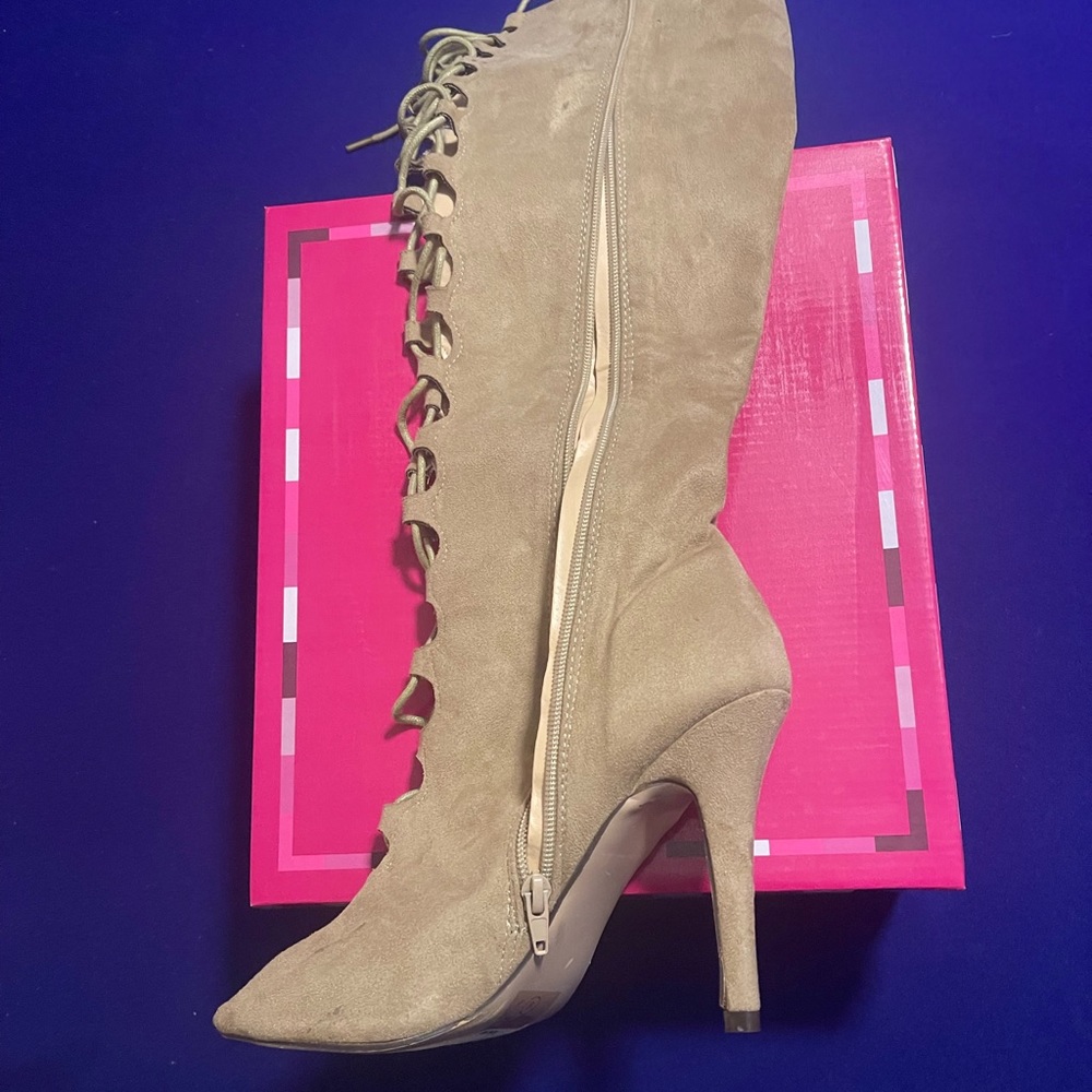 Open Toe String up boots